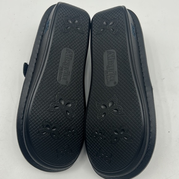 ALEGRIA DEN WOMEN SIZE 37 CLOGS LEATHER NAVY BLUE - Picture 9 of 11